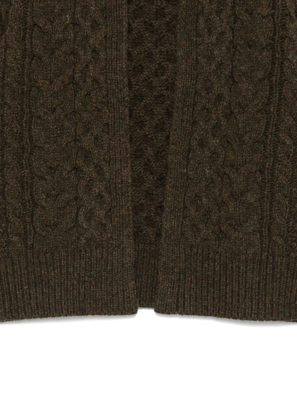Soeur Cable-knit Virgin-wool Cardigan In Green