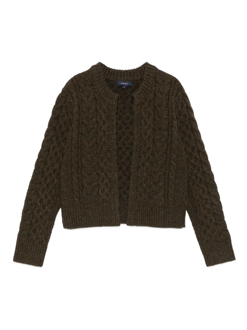 Soeur cable-knit virgin-wool cardigan | Green | Image 1