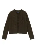 Soeur cable-knit virgin-wool cardigan - Green