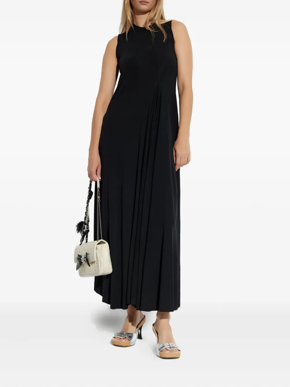 Balenciaga Geplooide maxi-jurk - Zwart
