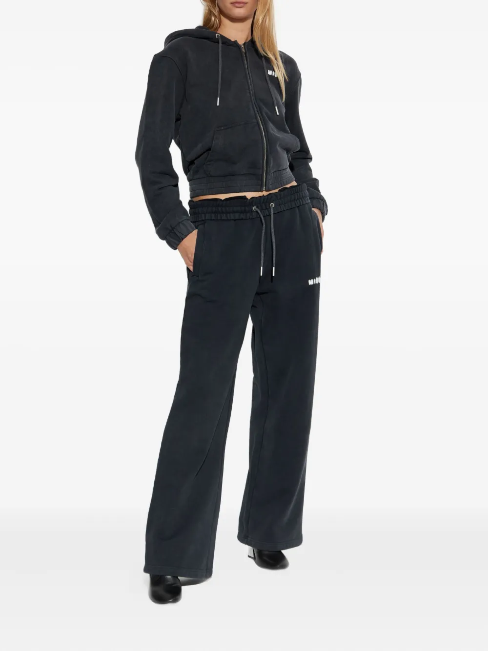 MISBHV logo-print drawstring track pants - Zwart