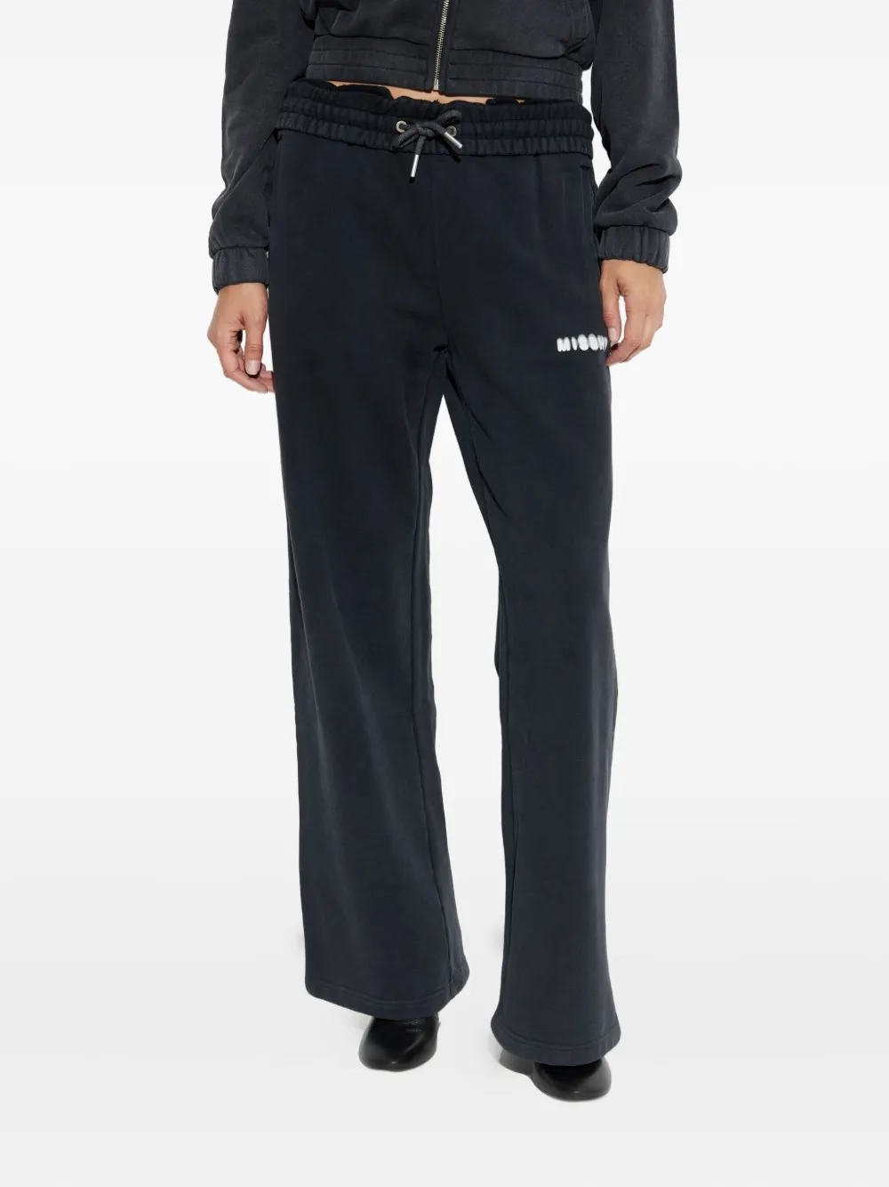 Misbhv Logo-print Drawstring Track Pants In Black