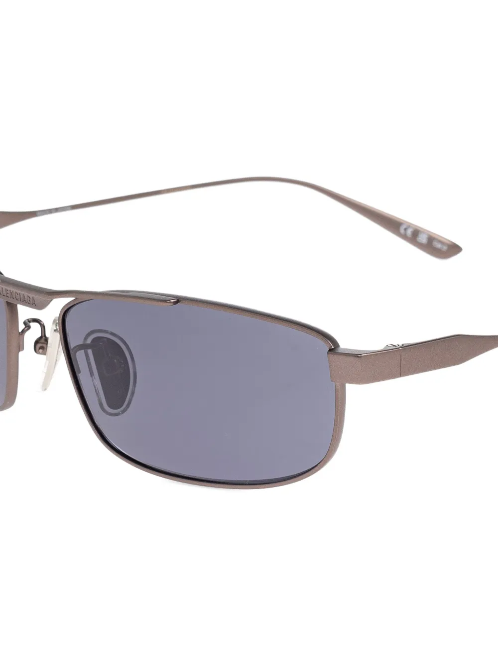 Balenciaga Eyewear Zonnebril met rechthoekig montuur Zilver