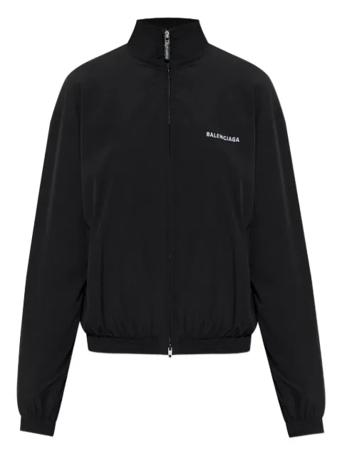 Balenciaga logo-embroidered elastic-cuffed jacket