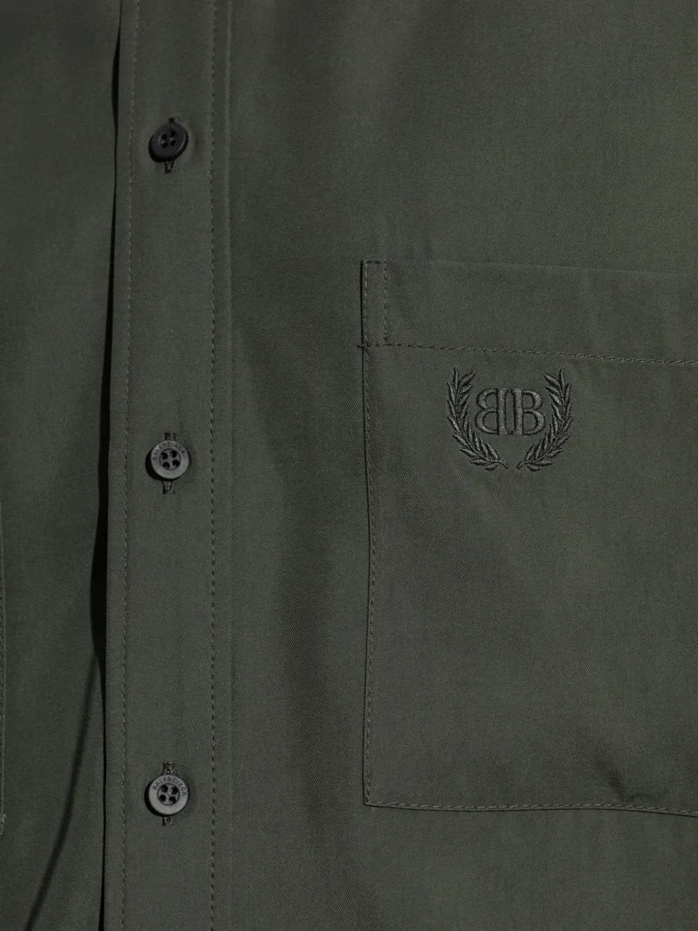 Balenciaga Overhemd met geborduurde zak Groen