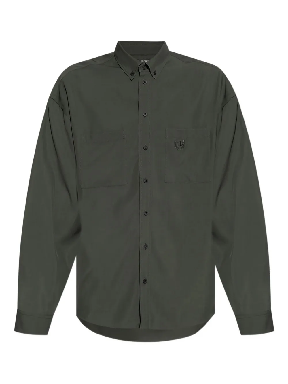 Balenciaga embroidered-pocket shirt - Green