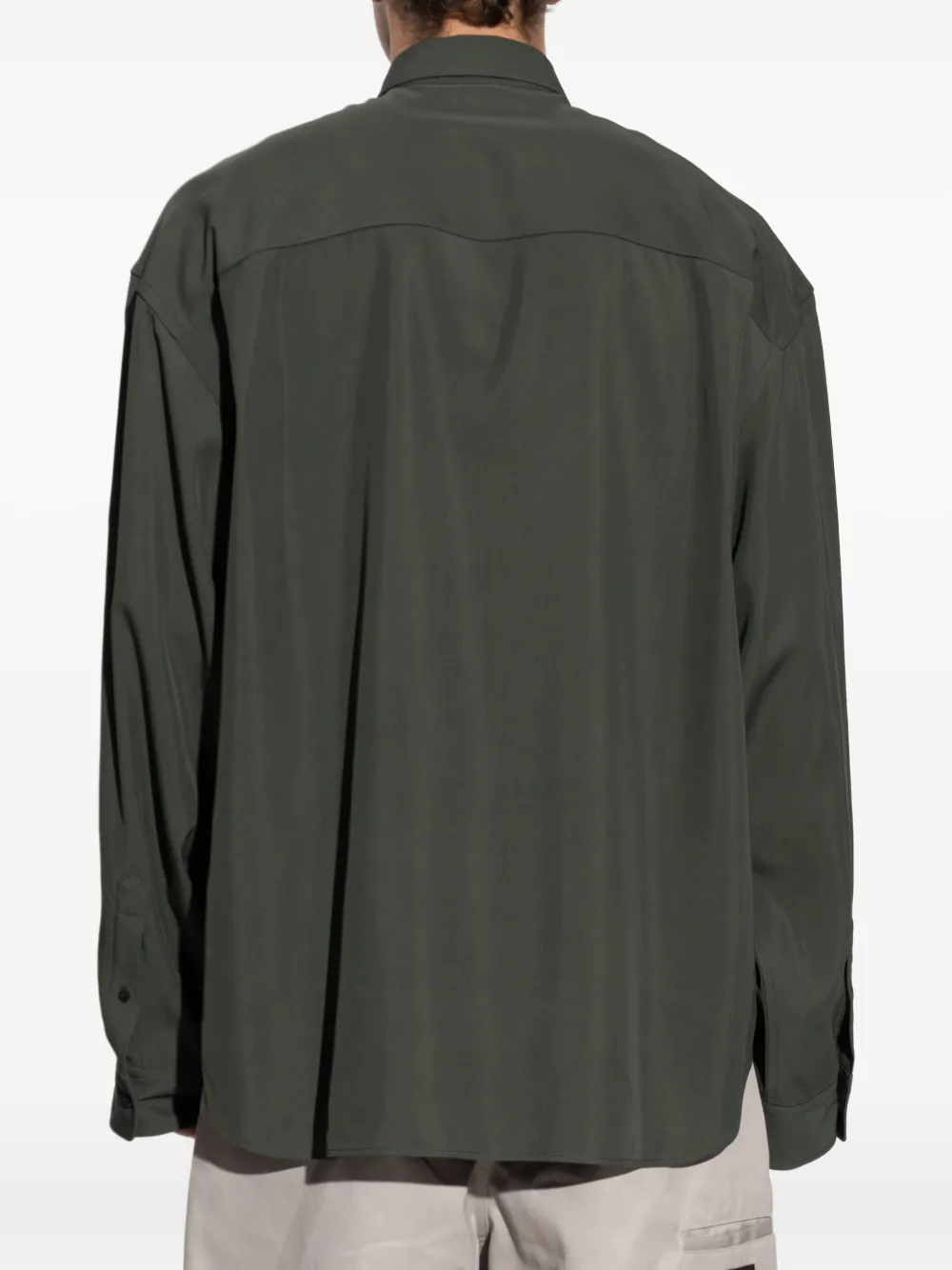 Balenciaga Overhemd met geborduurde zak Groen