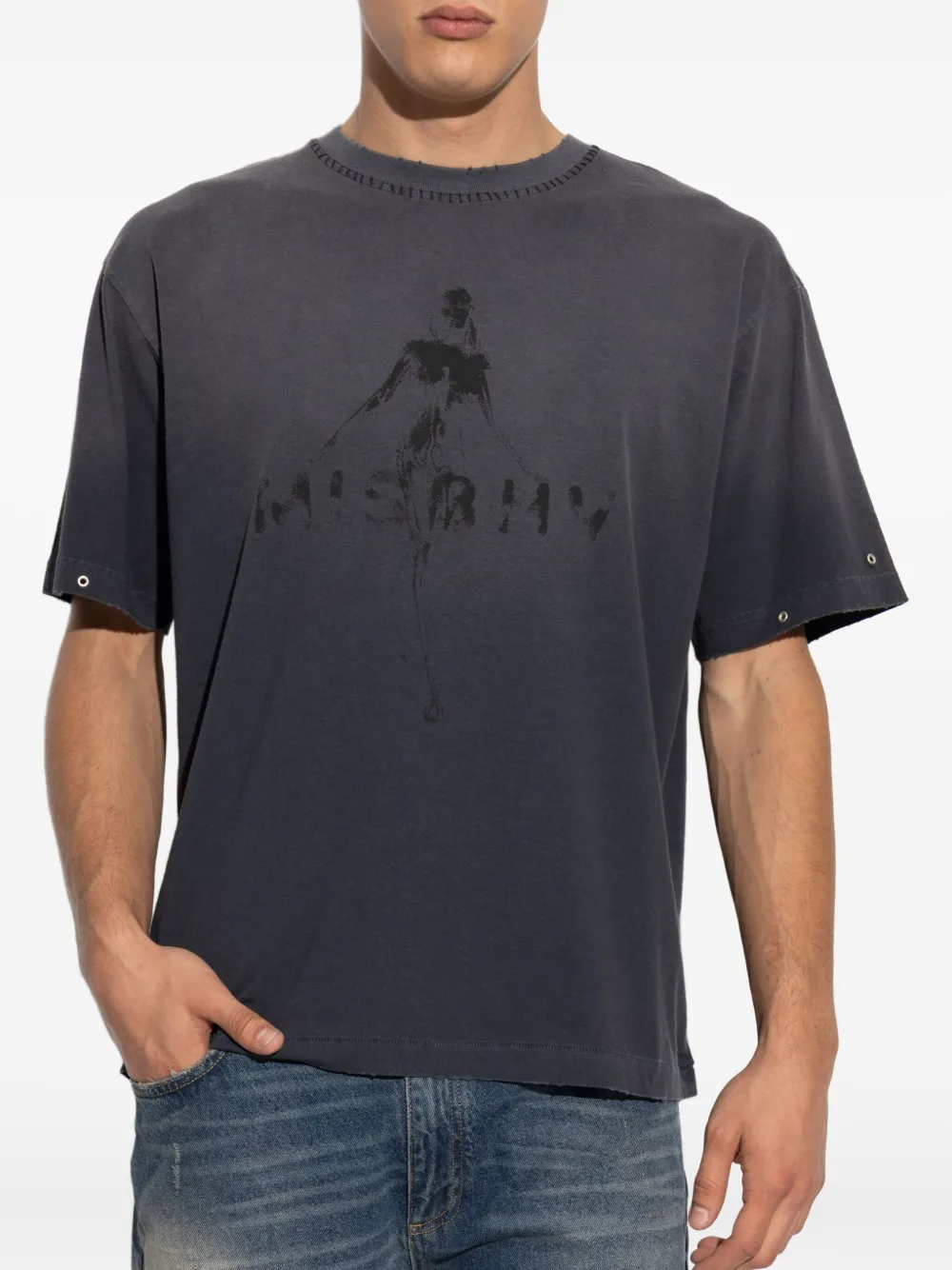 MISBHV Katoenen T-shirt met grafische print Grijs