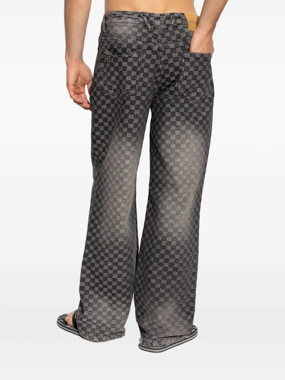 MISBHV Jeans met monogram Zwart