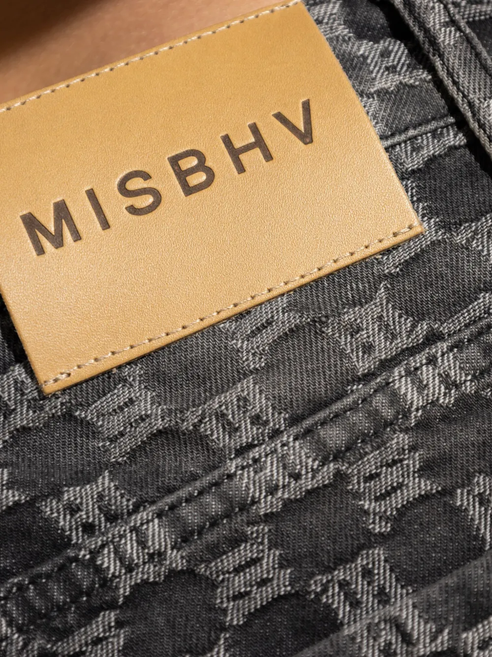 MISBHV Jeans met monogram Zwart