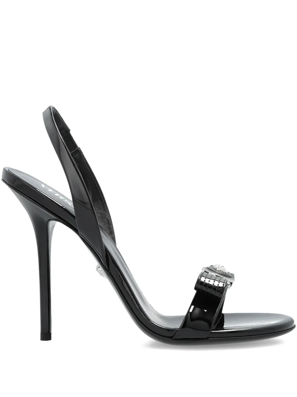 Versace Medusa-bow slingback sandals Black