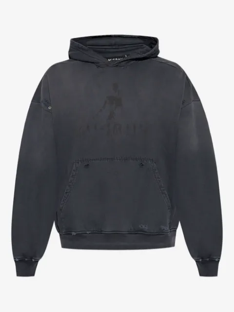 MISBHV graphic-print distressed cotton hoodie