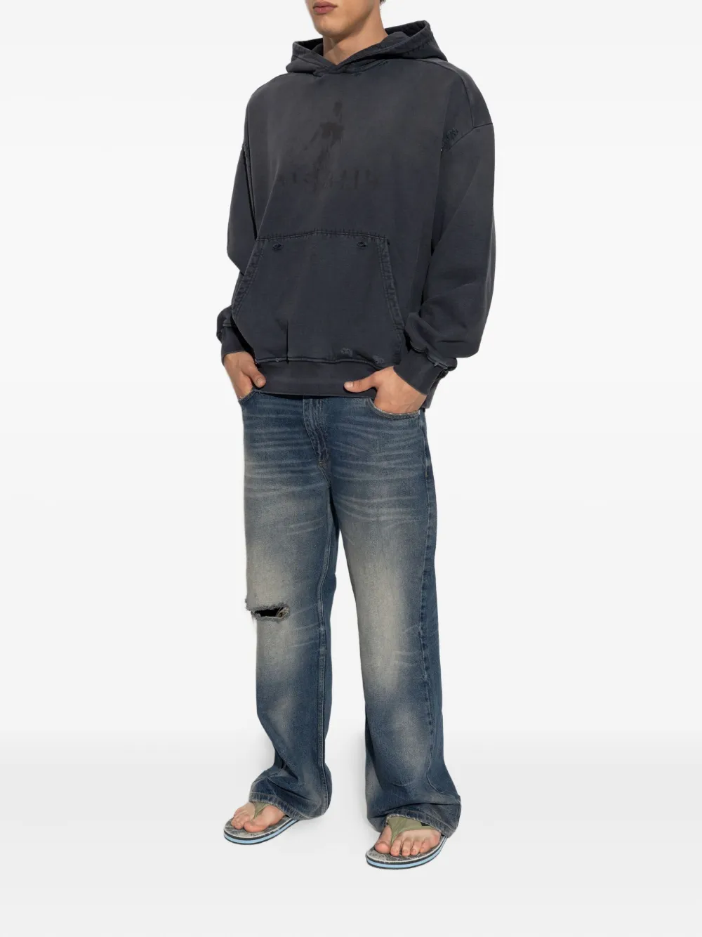 MISBHV graphic-print distressed cotton hoodie | Hoodies | Image 2
