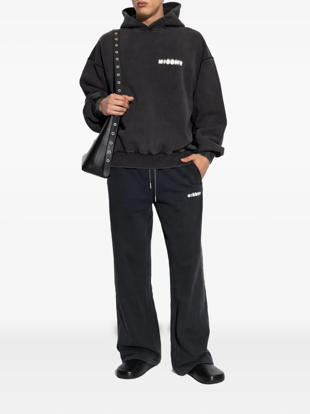 MISBHV logo-detail drawstring track pants - Zwart