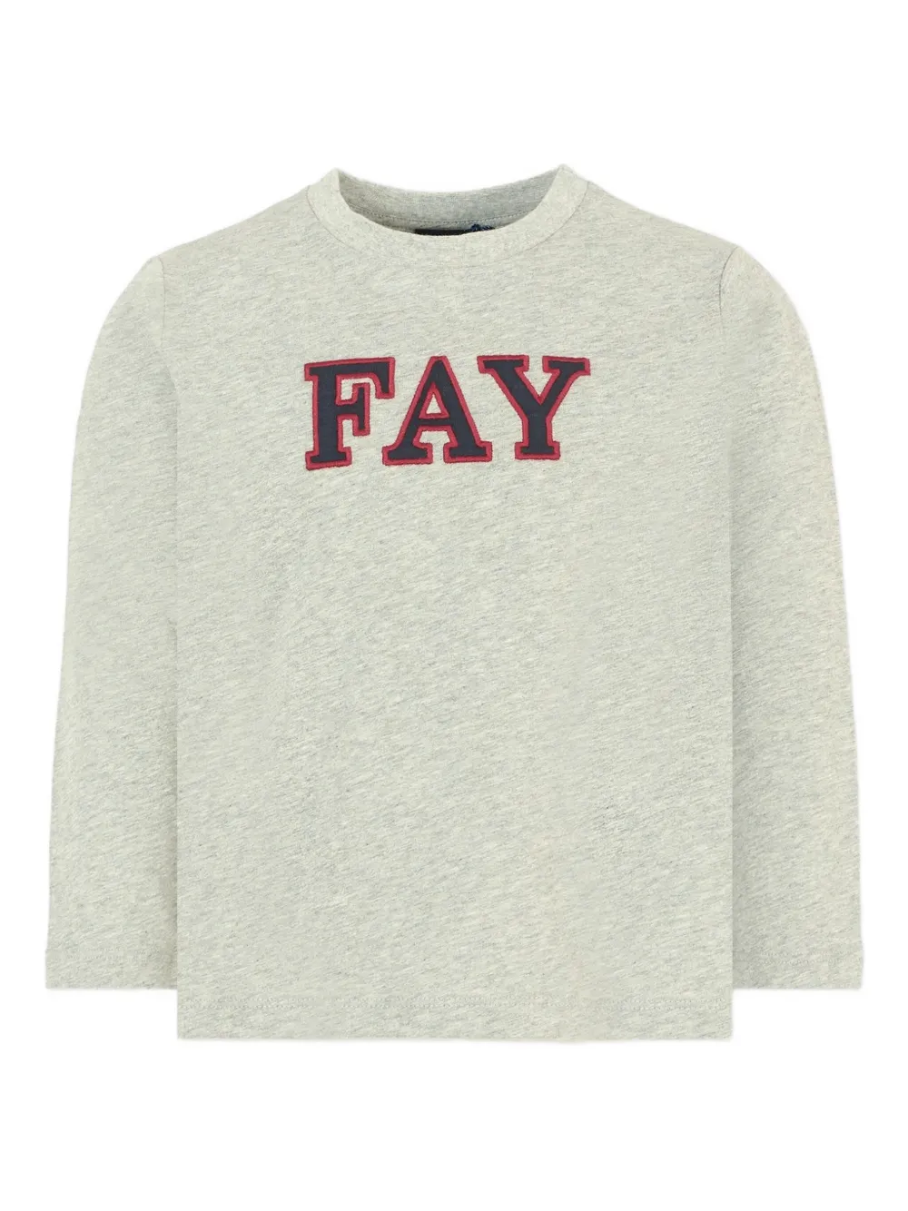 Fay Kids' Long-sleeve Logo T-shirt In Gold