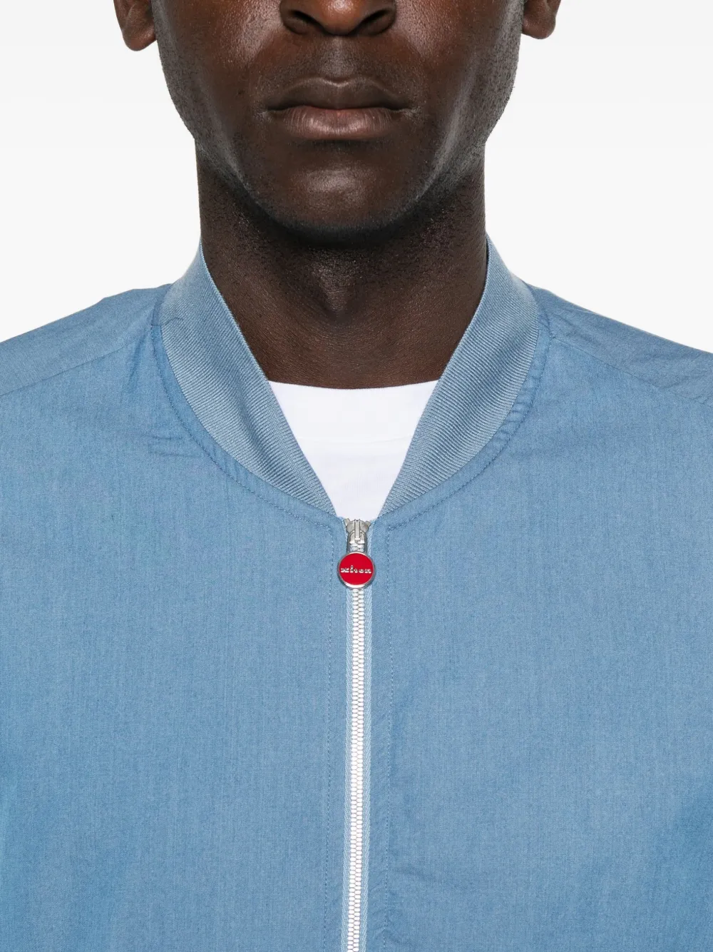 Kiton Bomberjack met rits Blauw