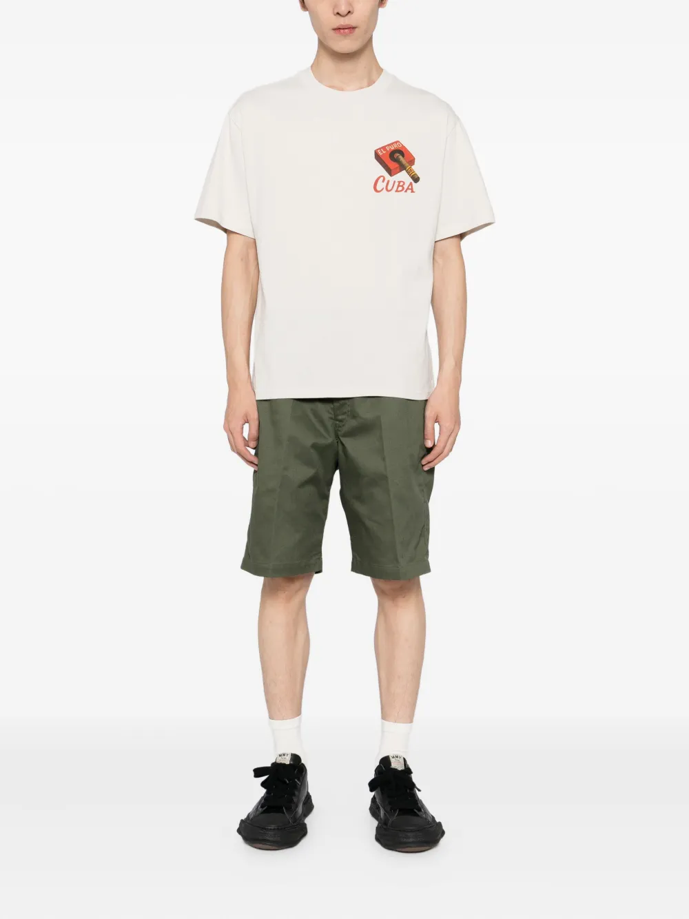 Melt T-shirt met grafische print - Beige