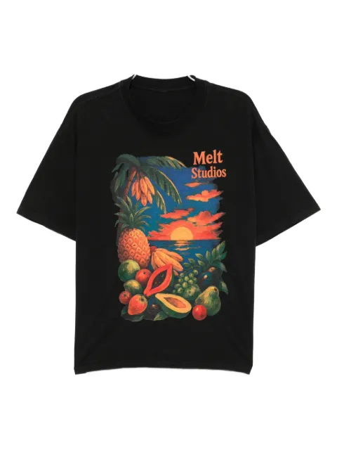 Melt graphic-print cotton T-shirt