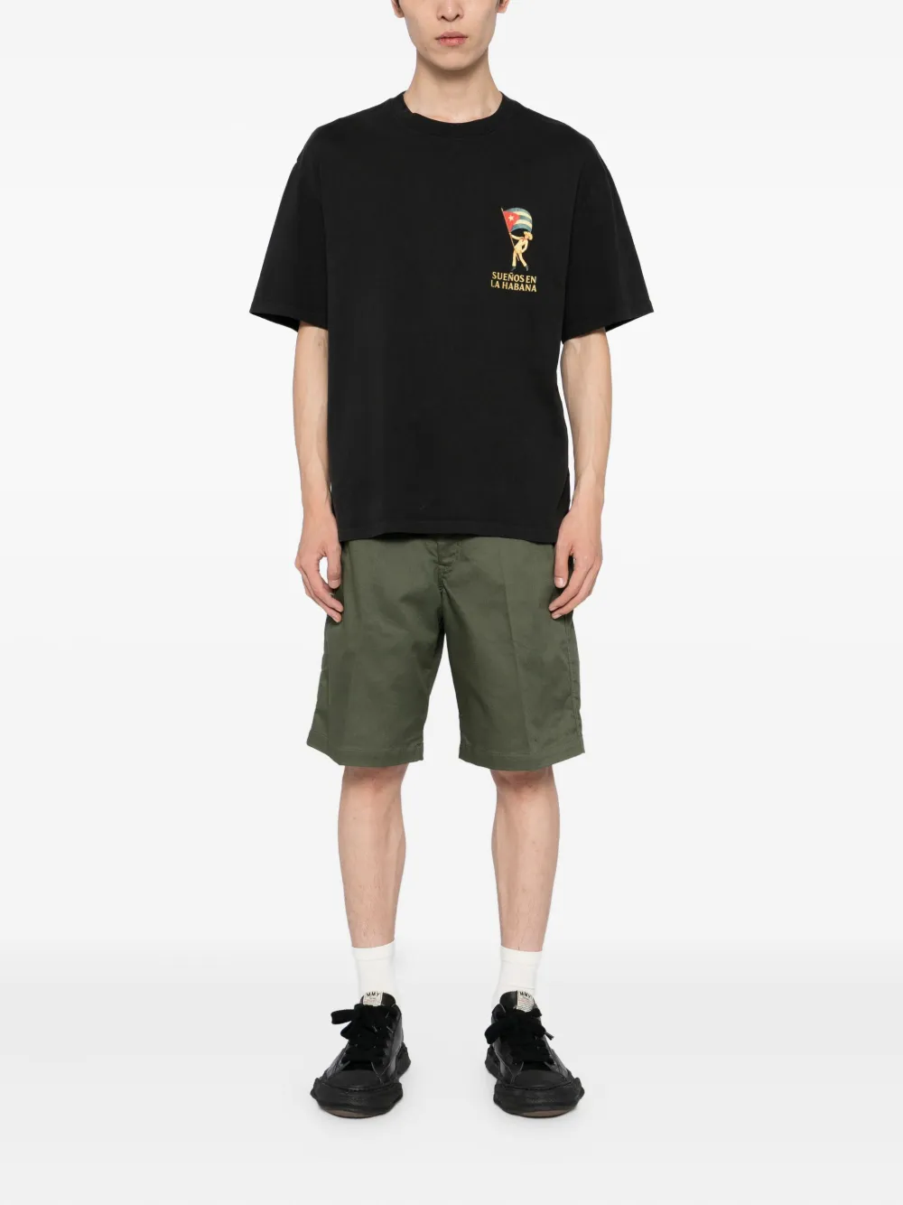 Melt T-shirt met grafische print - Zwart
