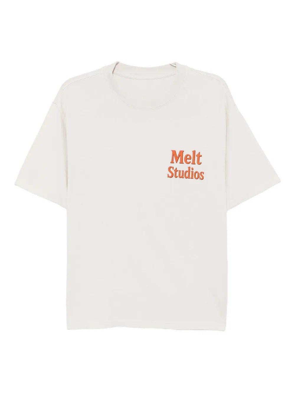 Melt t-shirt en coton à logo imprimé | tons neutres | Image 1