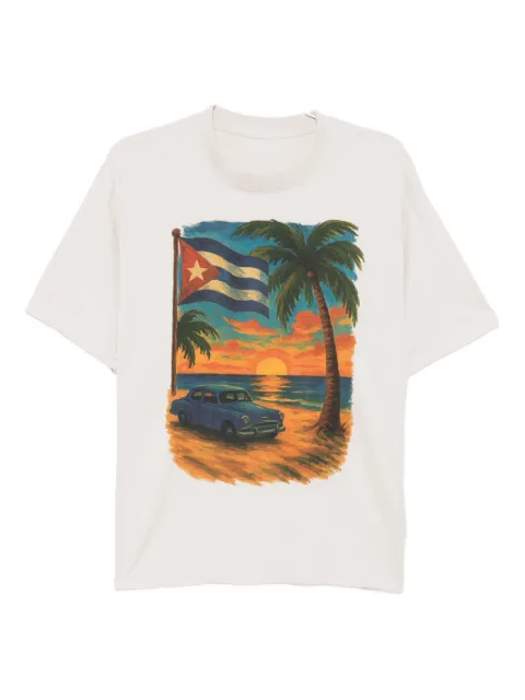 Melt graphic-print cotton T-shirt
