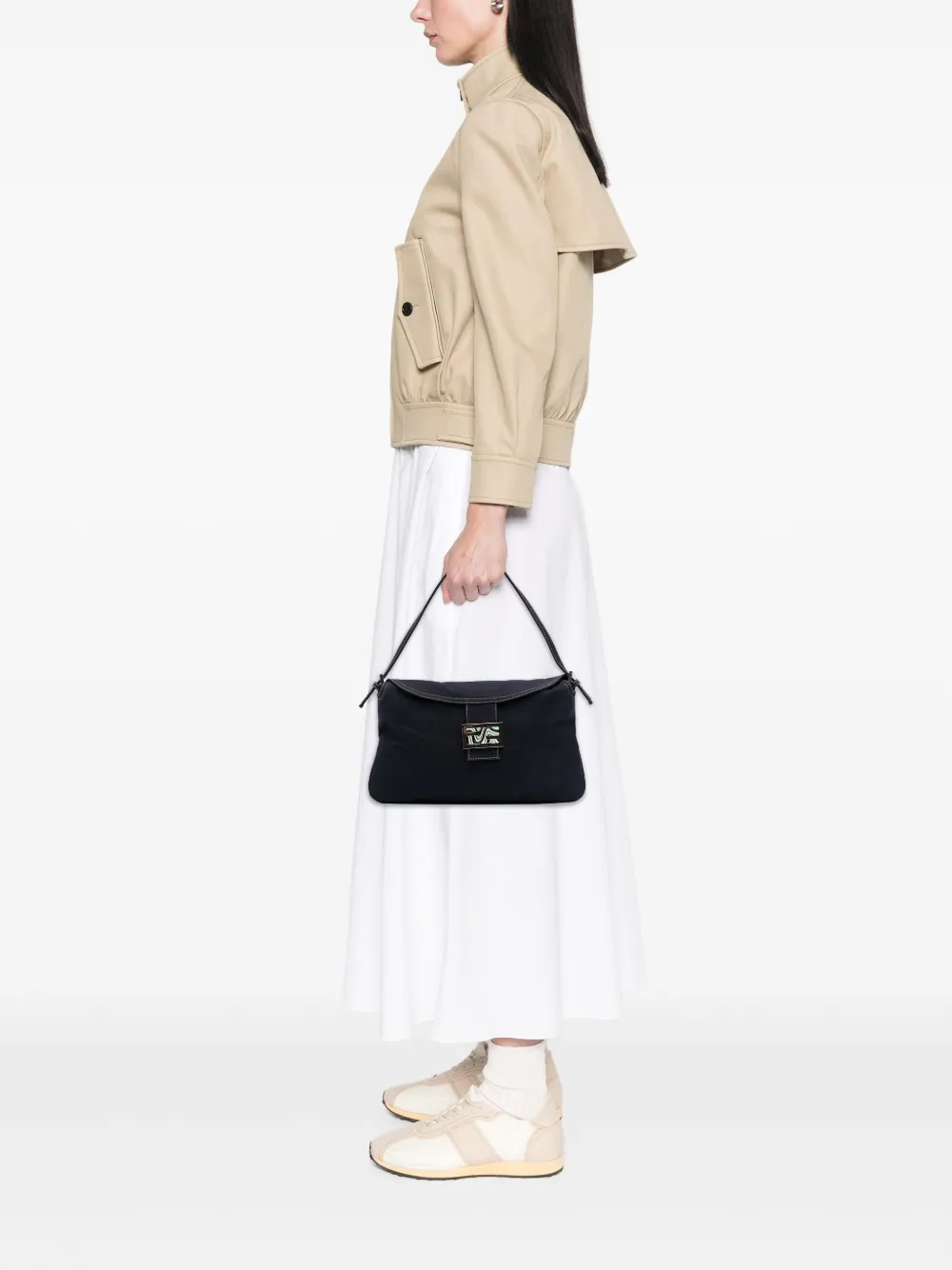 Fendi Pre-Owned 20th Century Canvas FF Marble Double Flap shoulder bag | Blue | Image 1