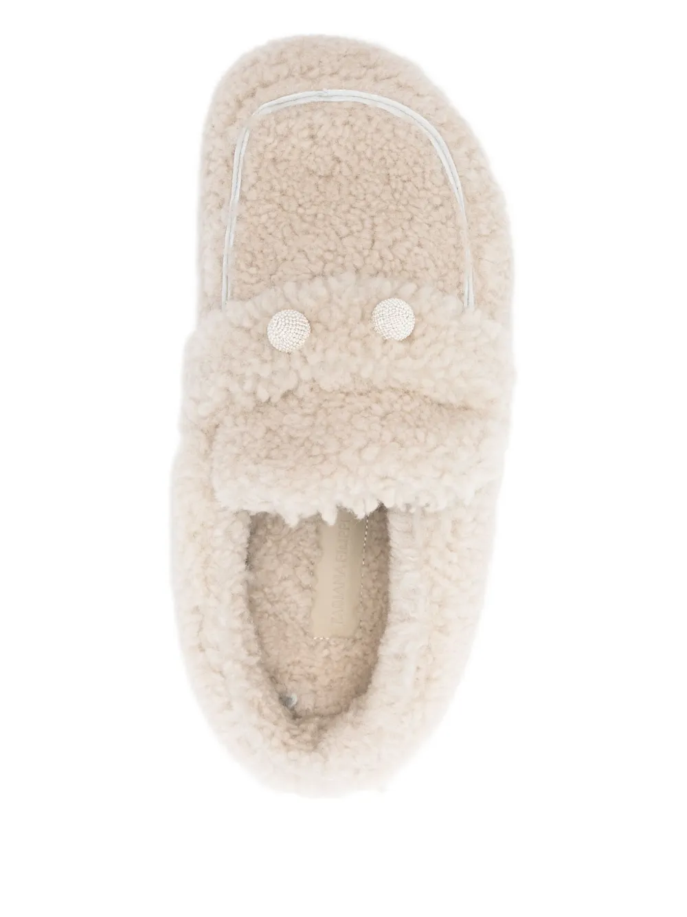 Fabiana Filippi shearling button loafers Neutrals