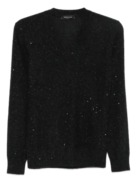 Fabiana Filippi sequin-embellished V-neck sweater