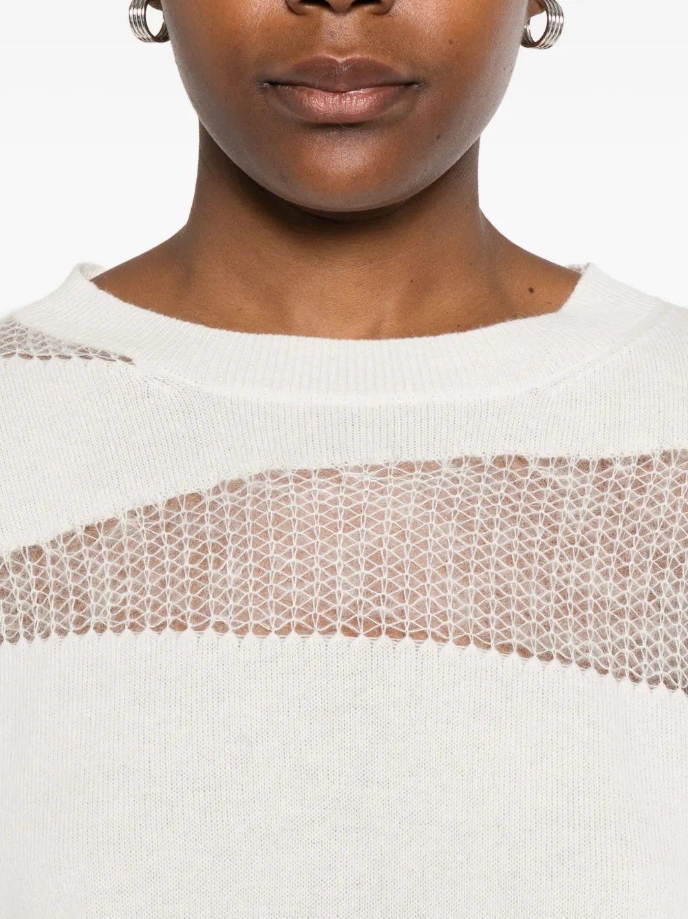 Fabiana Filippi Trui met mesh vlak Beige