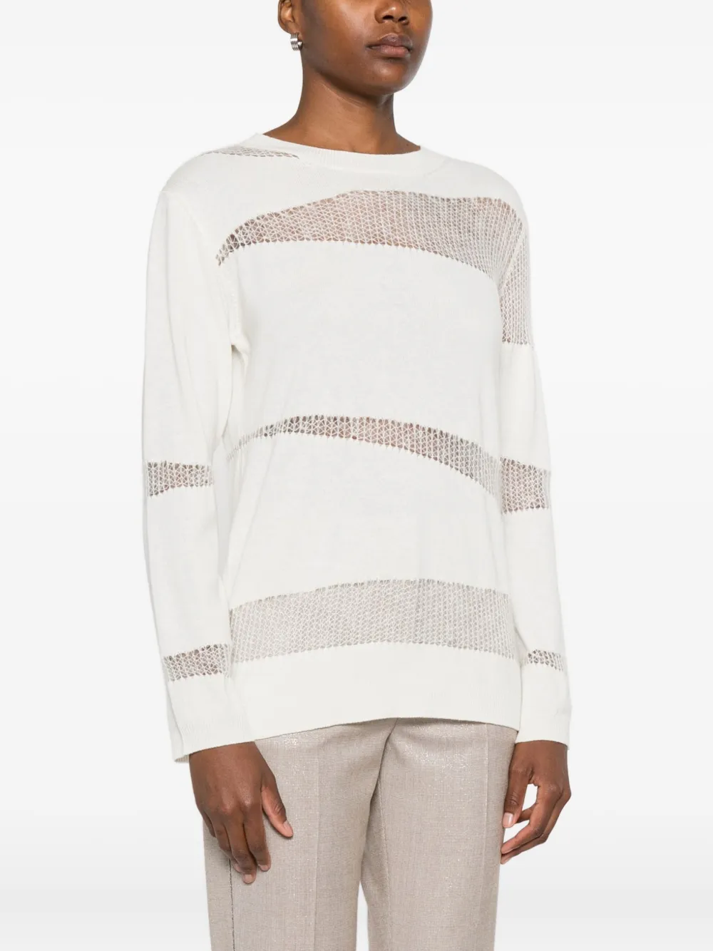 Fabiana Filippi Trui met mesh vlak Beige