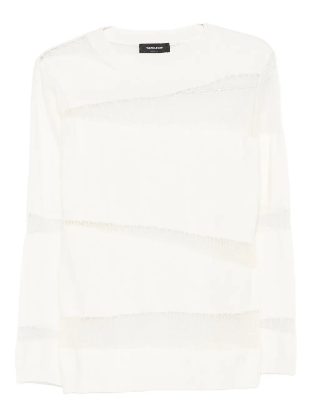 Fabiana Filippi mesh-panel sweater | Neutrals | Image 1