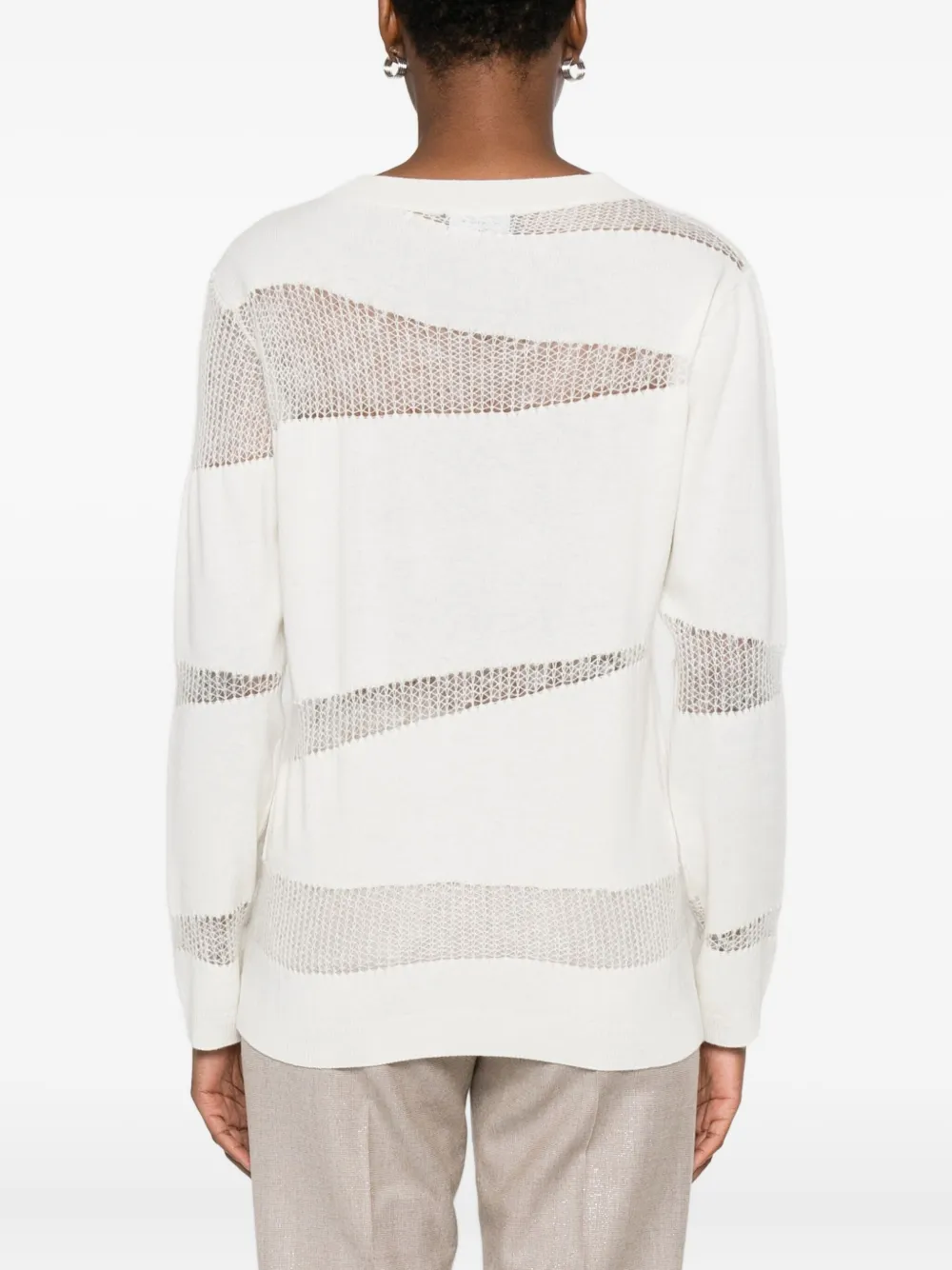 Fabiana Filippi Trui met mesh vlak Beige