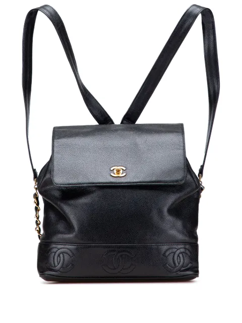 CHANEL Pre-Owned 1996-1997 Caviar Triple CC backpack