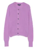 Soeur button-front wool-alpaca cardigan - Purple