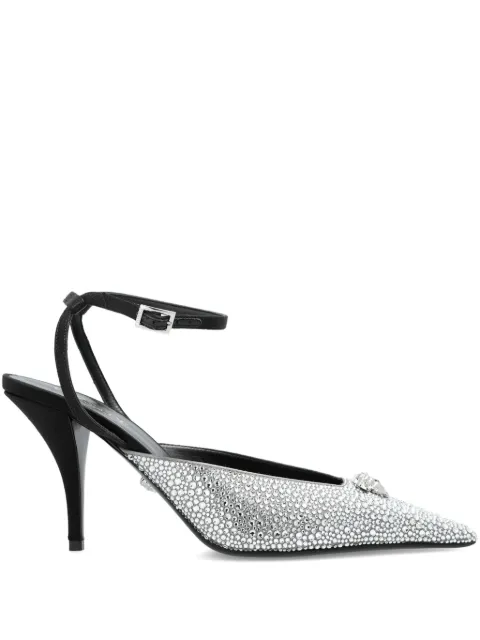 Versace 85mm Crystal La Medusa slingback pumps
