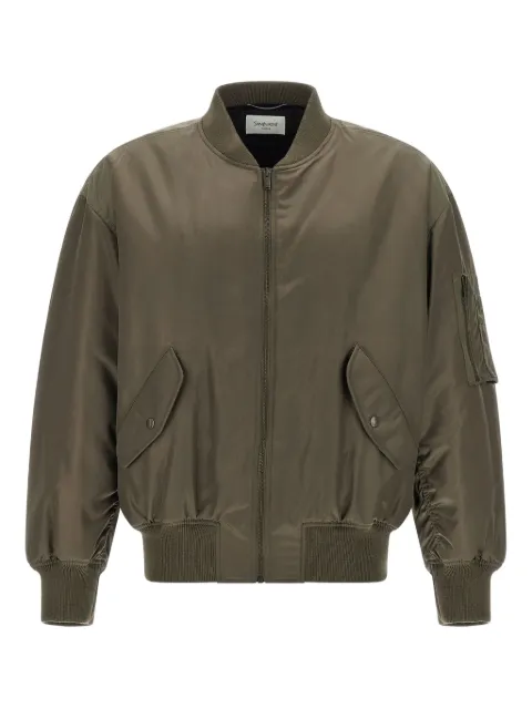 Saint Laurent ribbed-cuff bomber jacket