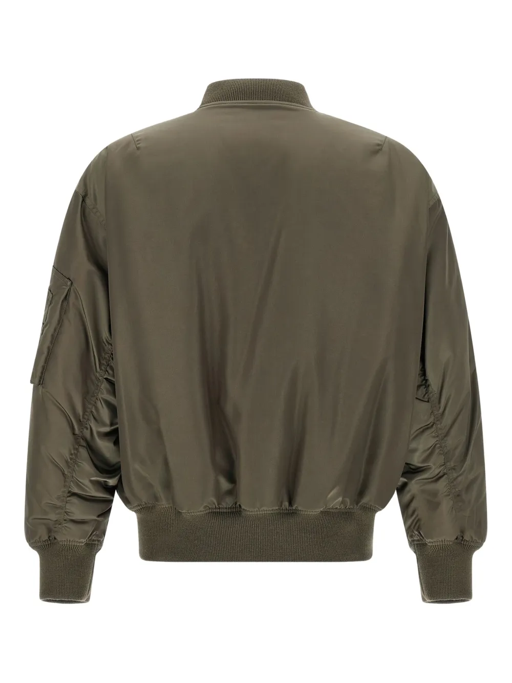 Saint Laurent Bomberjack met geribbelde manchetten Groen