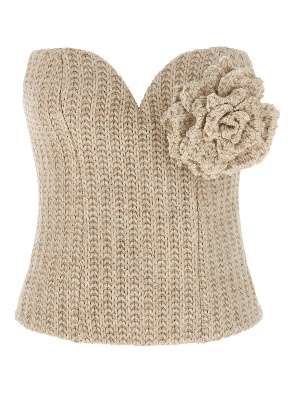 Giuseppe Di Morabito flower-embellished top | Neutrals | Image 1