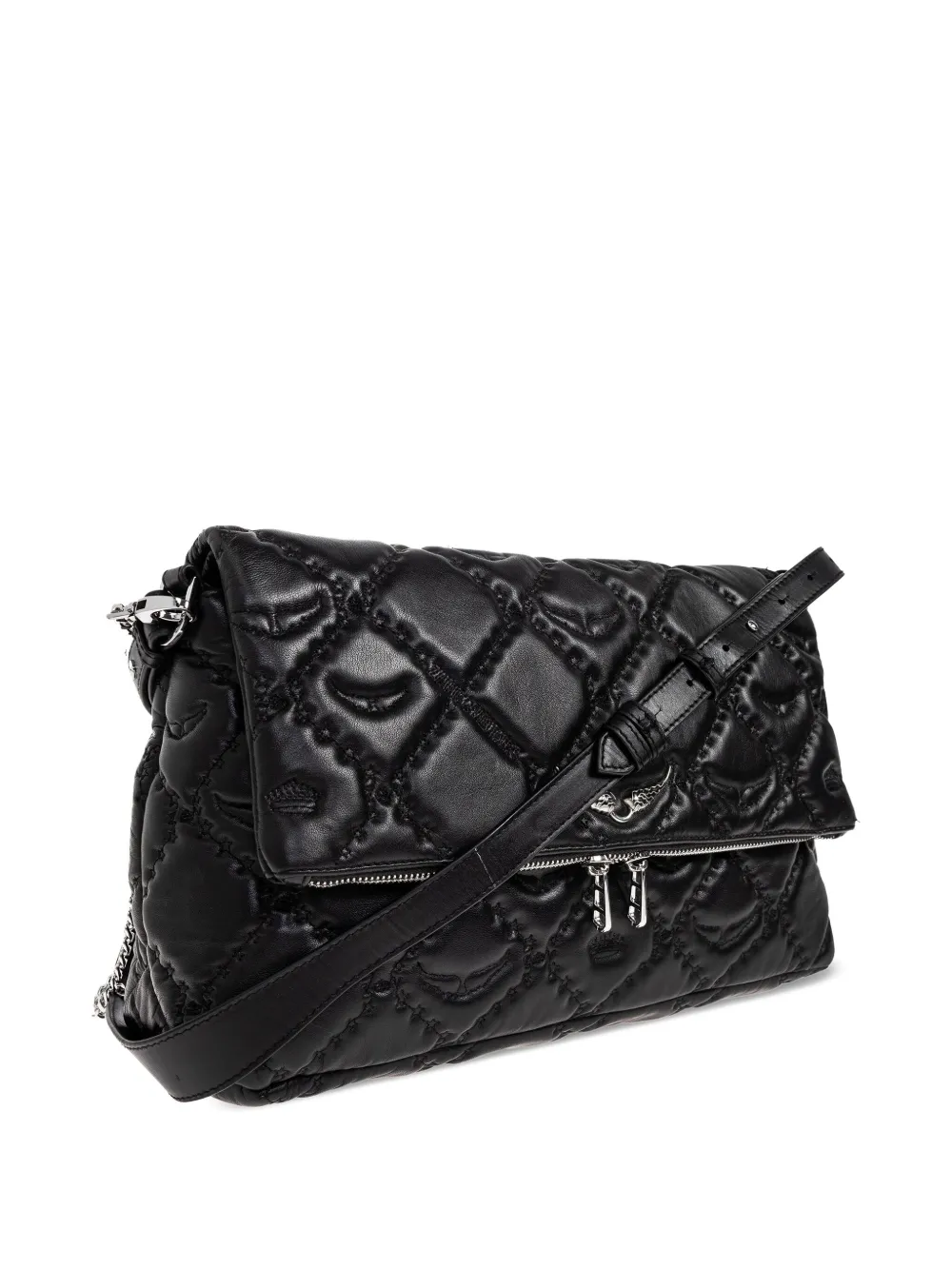 Zadig & Voltaire Quilted Leather Shoulder Bag In Black