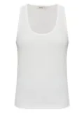 Pangaia scoop-neck cotton tank top - White