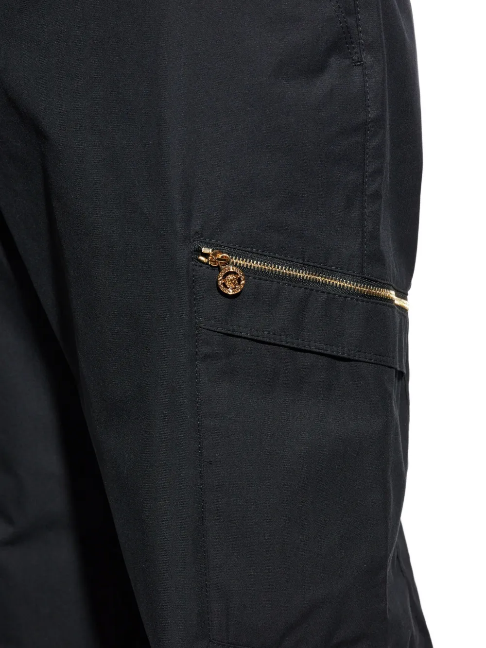 Versace Belt Loop Casual Pants In Black