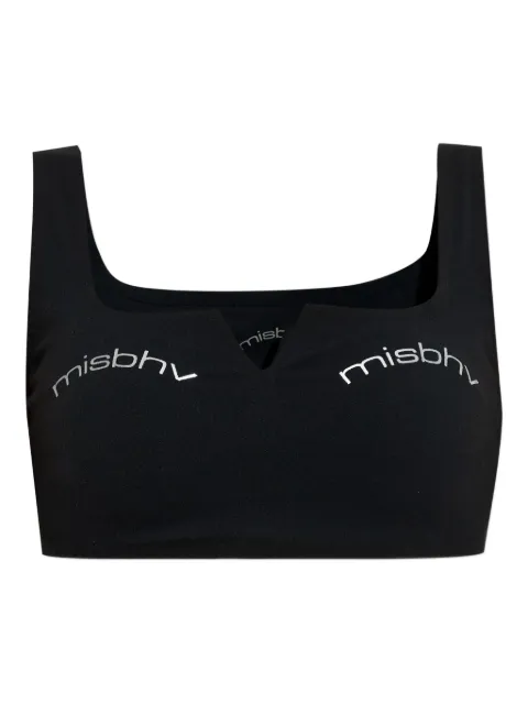 MISBHV v-neck logo crop top