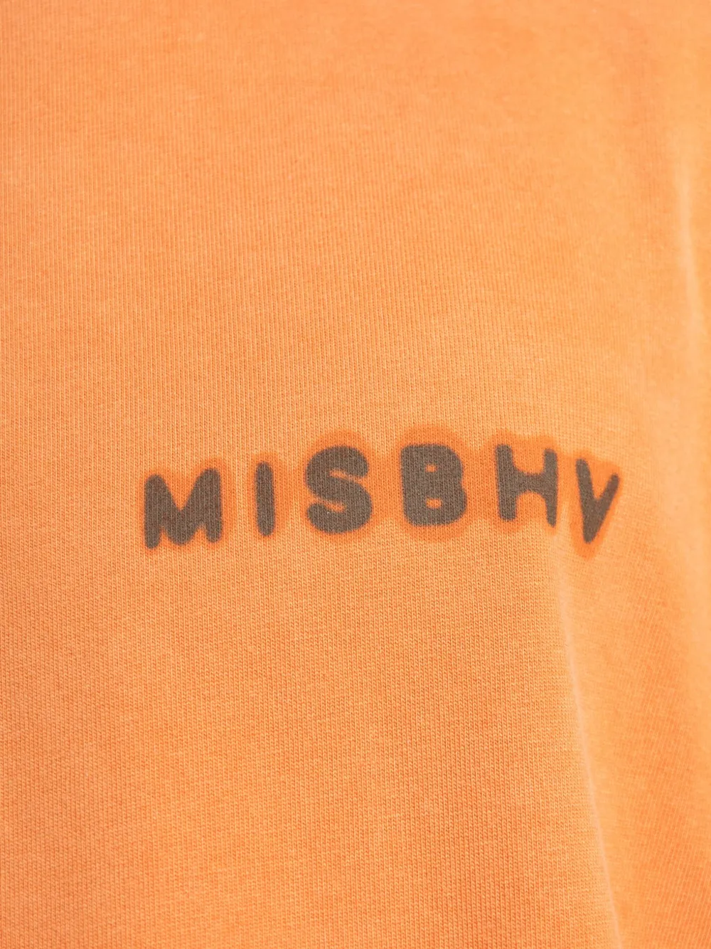 MISBHV Katoenen T-shirt met logoprint Oranje