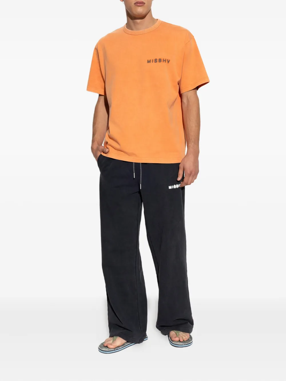 MISBHV logo-print cotton T-shirt - Oranje