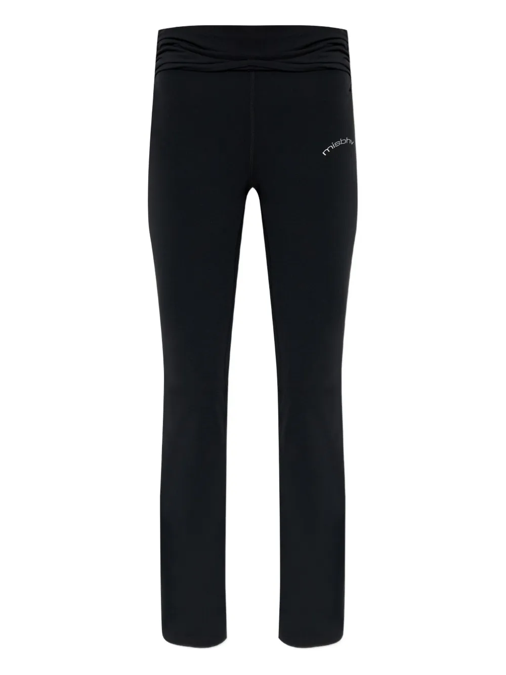 Misbhv Branding-detail Flared Trousers In Black