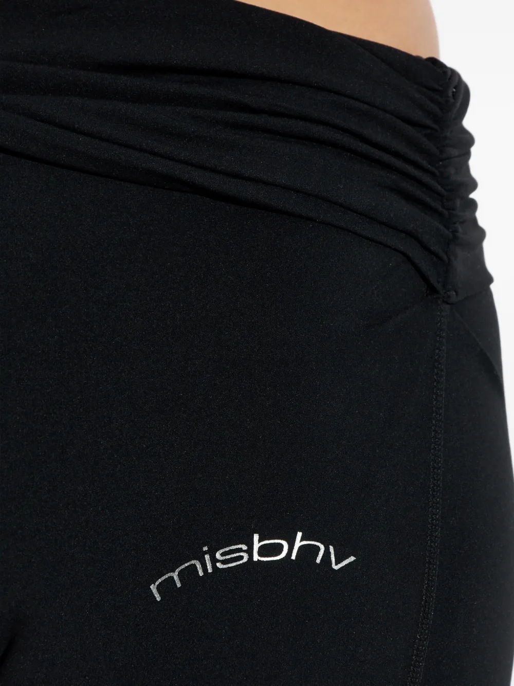 Misbhv Branding-detail Flared Trousers In Black