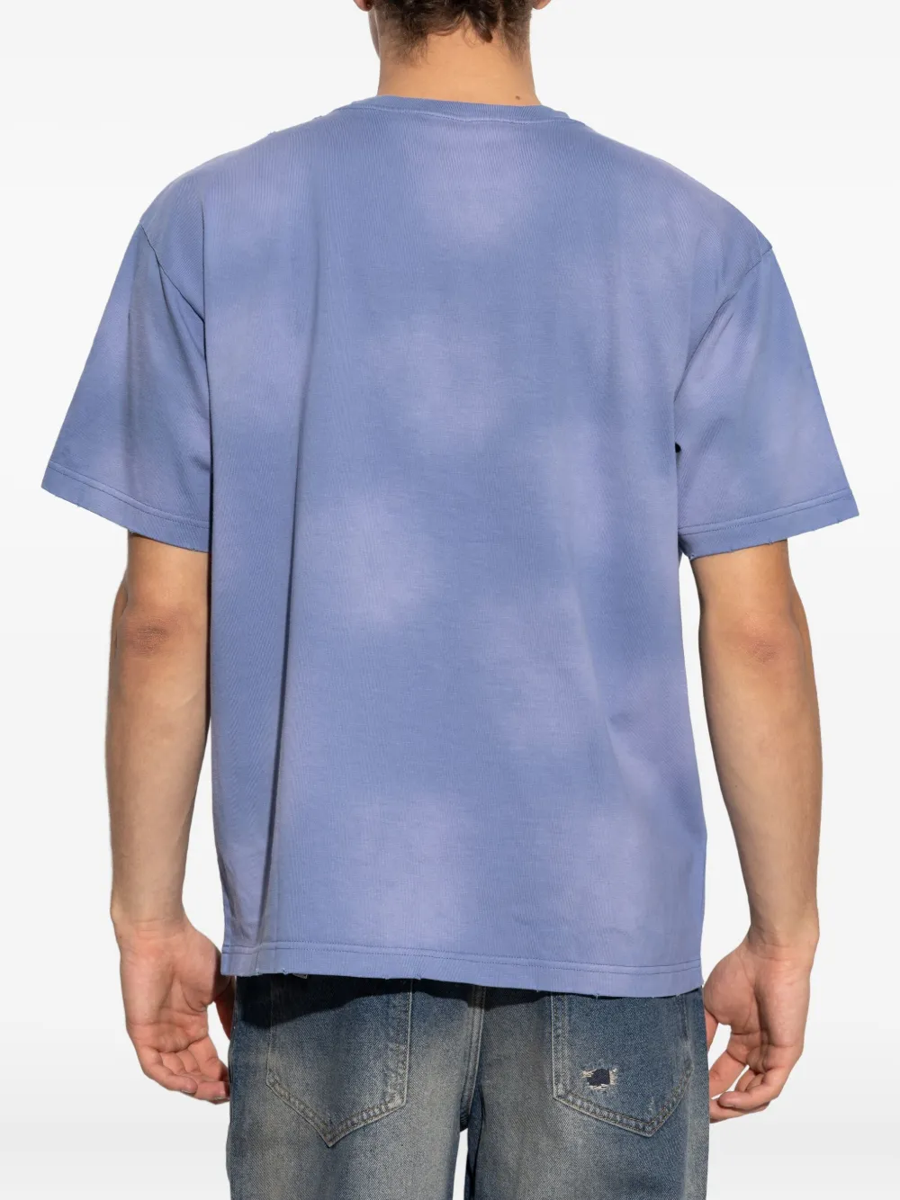MISBHV T-shirt met gerafeld effect Blauw