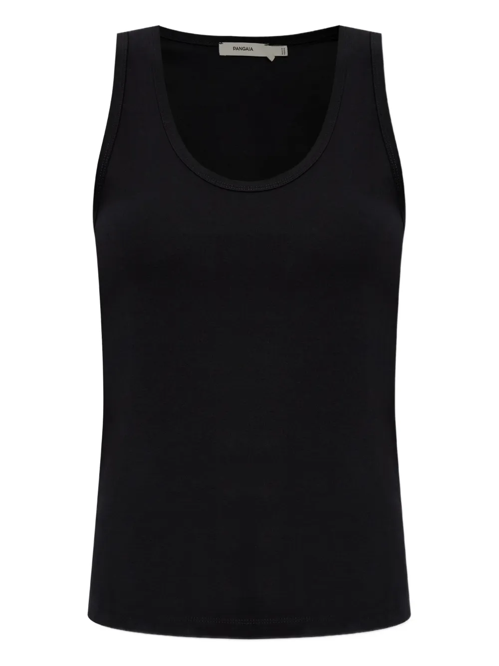 Pangaia scoop-neck cotton top | Black | Image 1