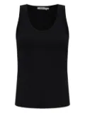 Pangaia scoop-neck cotton top - Black