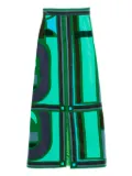 PUCCI Pre-Owned 1960s geometric-print midi skirt - Green